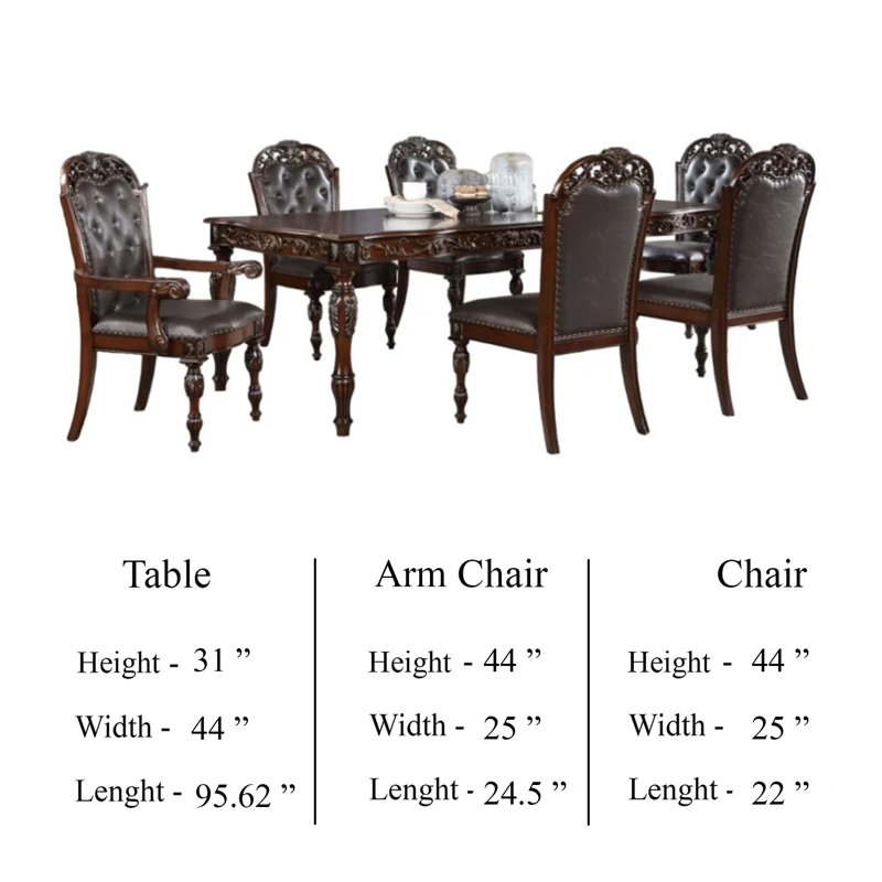 Eva Rectangular 44'' L x 95.62'' W Dining Set