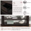 Console 48 po, 3 tiroirs, 2 tablettes, bois de pin pour entrée - noir vieilli