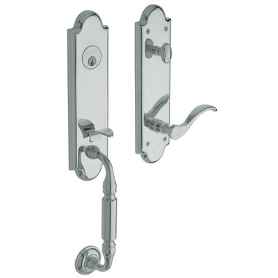 Manchester Handleset with Single Cylinder Deadbolt and Door and Rosette