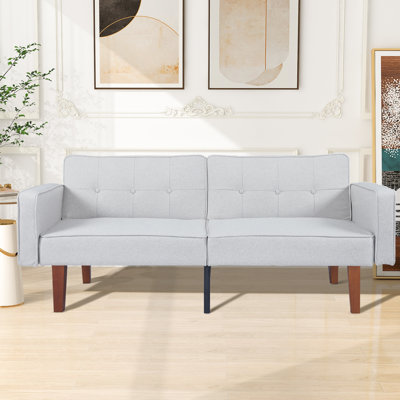 Lelland Futon Sofa Bed, Convertible Fabric Futon Couch Bed, Loveseat Sleeper Sofa, Daybed for Living Room, Apartment, Office by George Oliver
