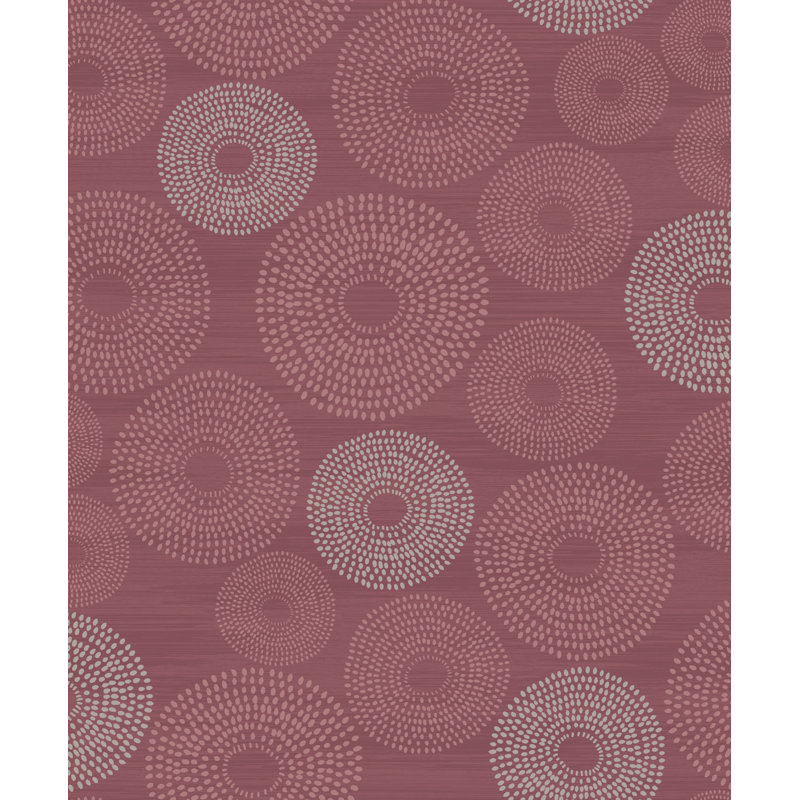 Dikili 10.05m x 53cm Wallpaper Roll, Dark Pink