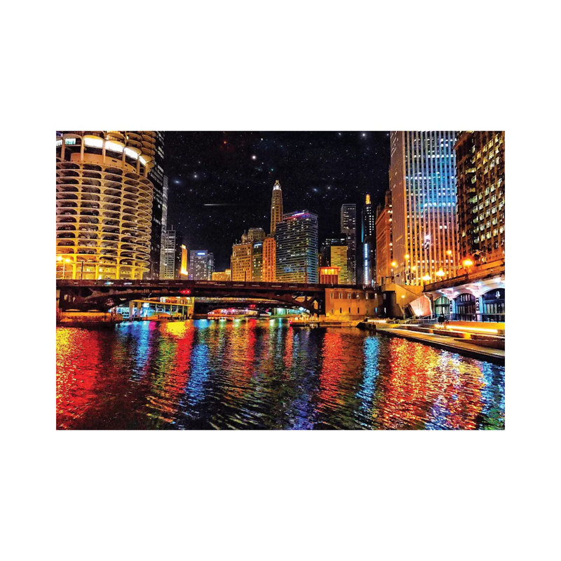 «River Colours» par Caitlin Vera - Toile tendue avec châssis sur toile, H 8 po x l 12 po x P 0,75 po