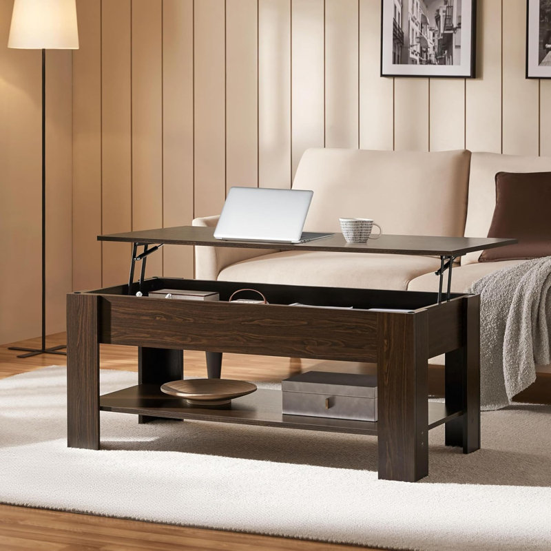 Table basse Ajeem, H 19,5 po x L 47,5 po x l 23,5 po, Espresso