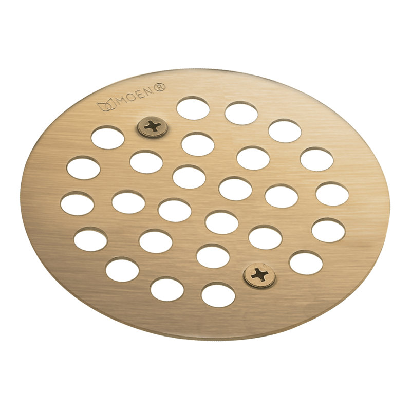 Kingsley Grid Shower Drain, Screw-In, Brushed Bronze