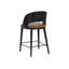 DEZIRAE COUNTER STOOL - BLACK - COGNAC LEATHER-359296379-359296378