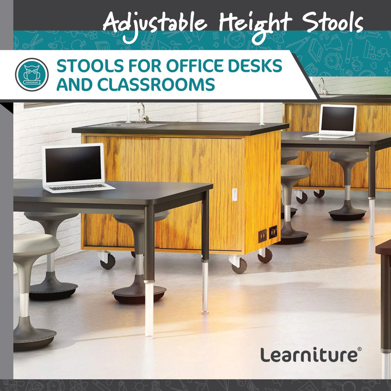 ErgoFlex Gray Adjustable Height Active Learning Stool