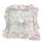 Sweet and Simple Ruffled and Buttons Cotton Reversible Throw Pillow