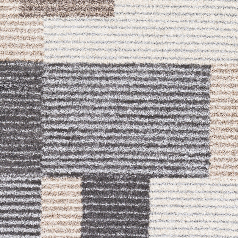 Tapis géométrique gris anthracite / taupe, Rectangle 2 pi x 3 pi