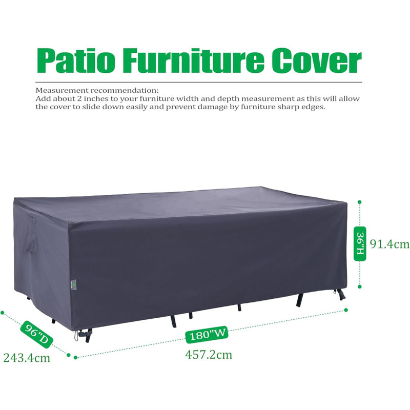 Heavy Duty Waterproof Anti-UV Rip-Stop Fabric  Patio Furniture Covers