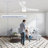 52-Inch Ceiling Fans With Lights And Remote, 3 Blades 6-Speeds Noiseless Reversible DC Motor, Modern Ceiling Fan For Farmhouse Bedroom Patio-460522037