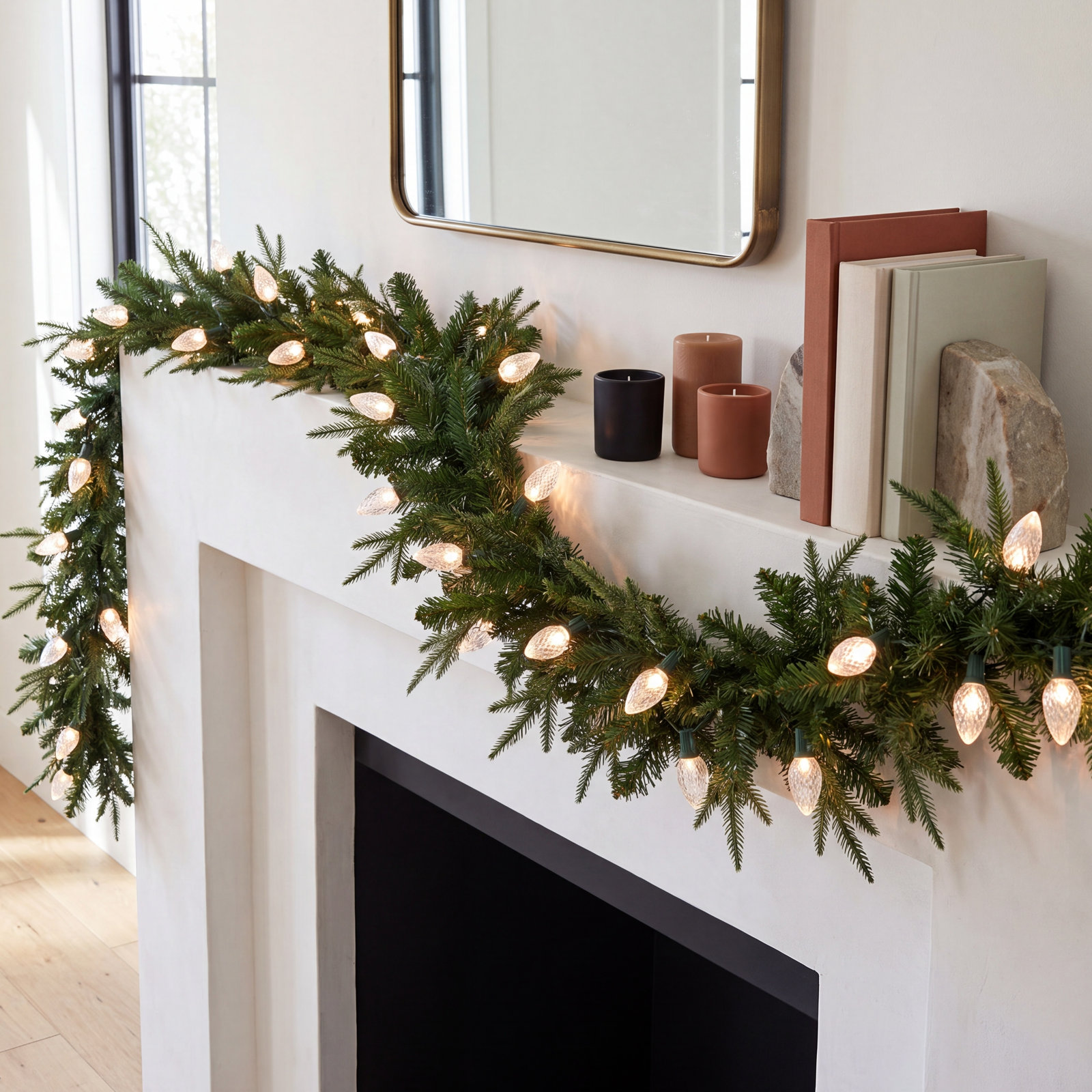 72" Pre-Lit Pine Christmas Garland