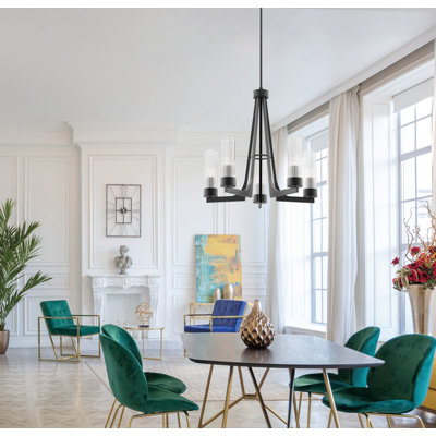 Edivaldo 5 - Light Dimmable Cylinder Chandelier