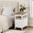 Tacito 23.6'' Tall 2 - Drawer End Table with Storage and Charging Station