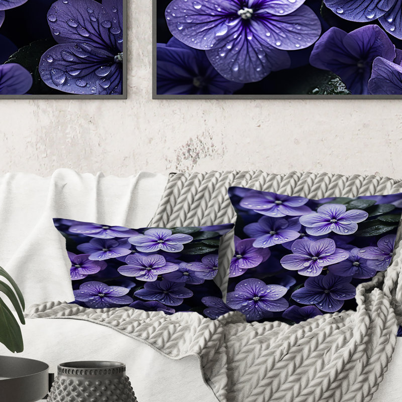 Coussin Violets Whispering Photo II - Violets
