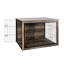 Meuble pour chien en bois avec portes doubles - Cage intérieure sécuritaire pour animaux de compagnie