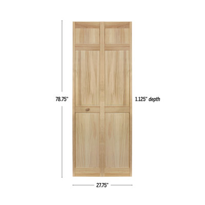 Home Fashion Technologies 28 in. W x 80 in. H Bi-Fold Door with Installation Hardware