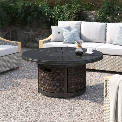 Table de foyer d'extérieur au propane H 25 po x l 52 po Cassara