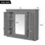 Armoire de salle de bain avec miroir, armoire à pharmacie murale avec 5 tablettes, armoire de rangement avec miroir