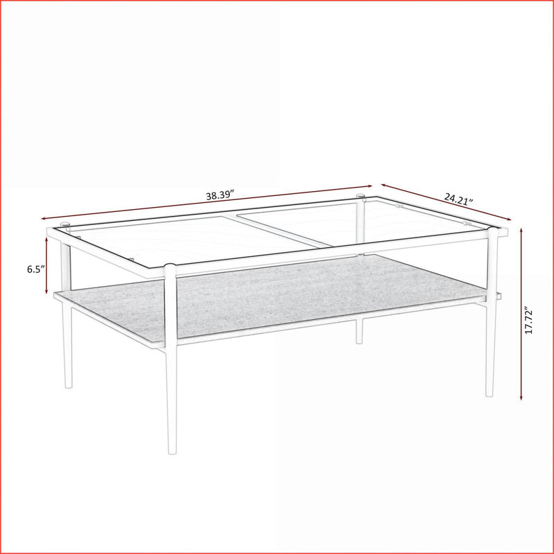 Table basse noire ovale en verre trempé pour le salon, facile à nettoyer et amp; Capacité durable de 220 lb