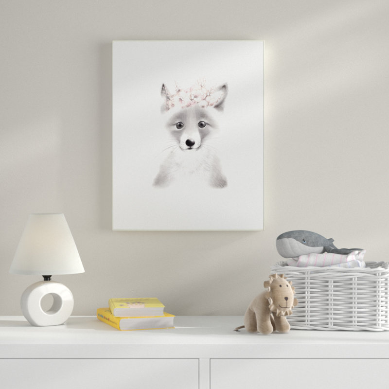 Art sur toile Gupton «Fluffy Fox Flowers», Plaque murale, H 19 po x l 13 po x P 0,5 po