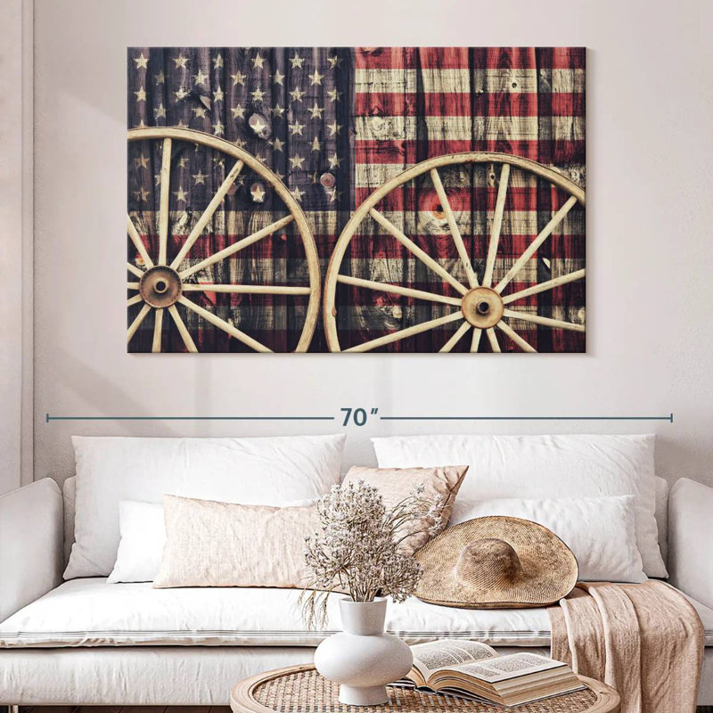 Borges American Wagon Wheels, 34" H x 51" W
