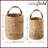 2pk Wall Hanging Baskets, Natural Hyacinth Plant & Flower Storage Pots