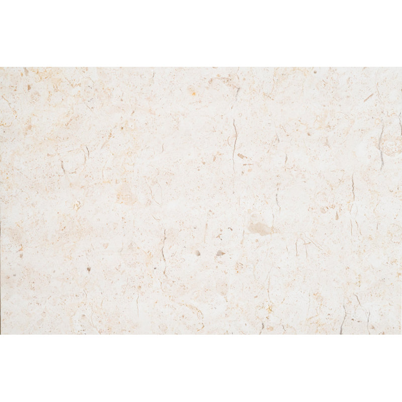 16" x 16" Limestone Stone Look Wall & Floor Tile, Honed Ramon Bone