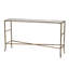 Console 56,5 x 14 x 30 po or antique, plateau en miroir