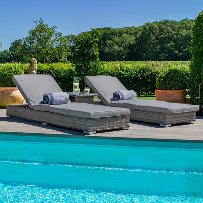 Blaisdell Sunlounger Set - Grey
