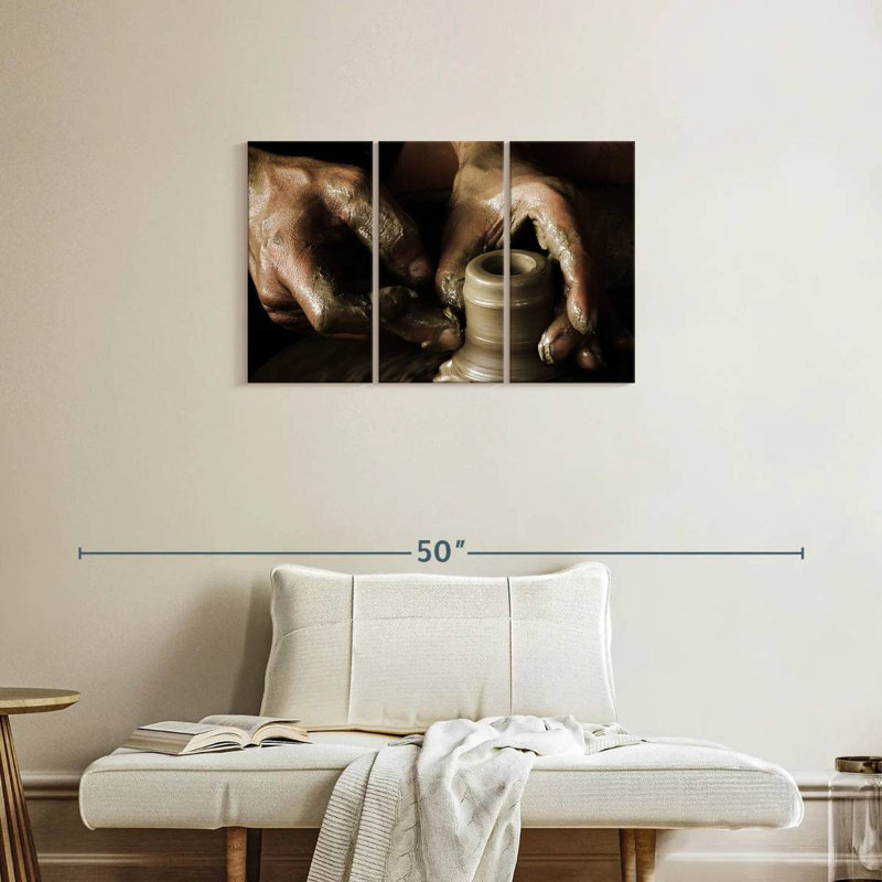 Senne Skillful Potter Hands, 20" H x 33" W