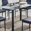 Althee Glass Top Metal Base Dining Table
