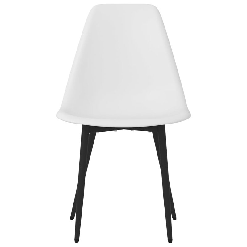 47cm H Side Chair, Black, White, 4
