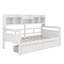 Lit de jour simple en bois avec tablettes de chevet et deux tiroirs, structure de canapé-lit pour enfants, adolescents, adultes-404769979-404769978