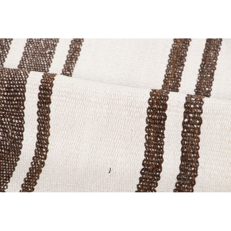 Handmade Geometric Area Rug, Beige
