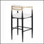 Ensemble de 2 tabourets de bar modernes en fer, durables et élégants pour l'intérieur, parfaits pour les îlots de cuisine et les bars à domicile.