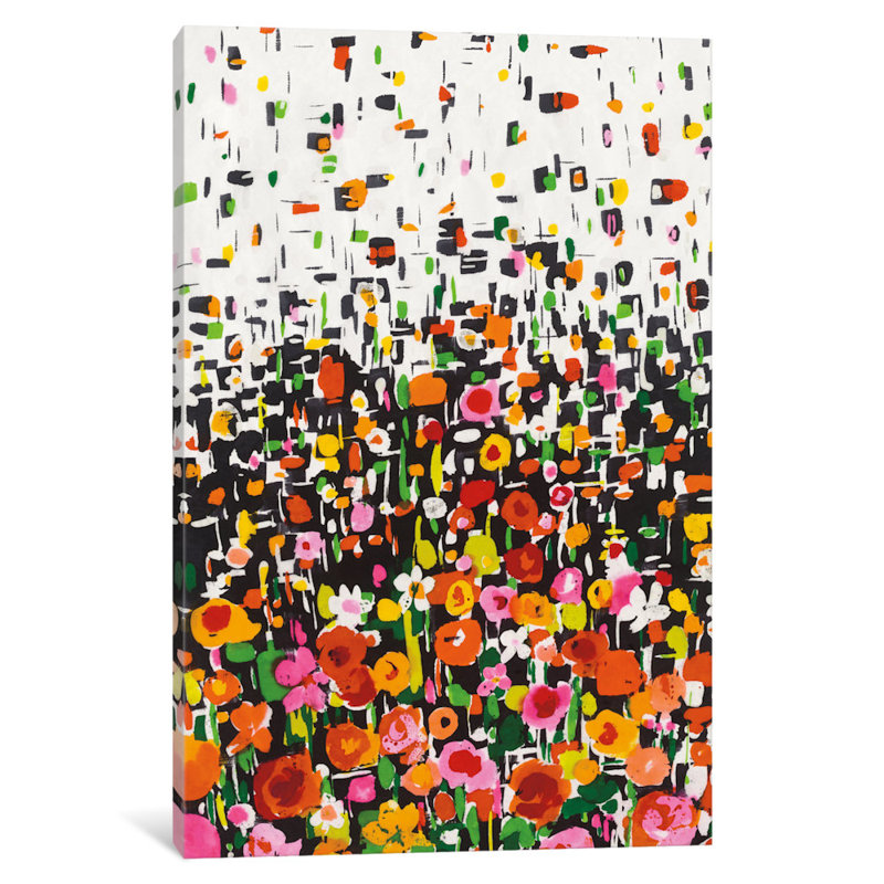 « fleur douche i », reproduction d’art sur toile, H 12 po x l 8 po x P 0,75 po, Toile tendue, Non mat