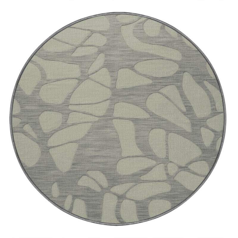 Tapis abstrait lavable à la machine, Rond 7 pi