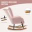 Mahalia Teddy Velvet Rocking Chair-1468673988