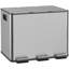 Triple poubelle, 3 poubelles de 20 L avec couvercle à fermeture douce-108741440