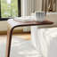 15" Modern C-Shaped Side Table With Wheels-168807352