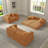 Jordan 2-Piece No-assembly Compress Corduroy Upholstered  Sectional-144714140