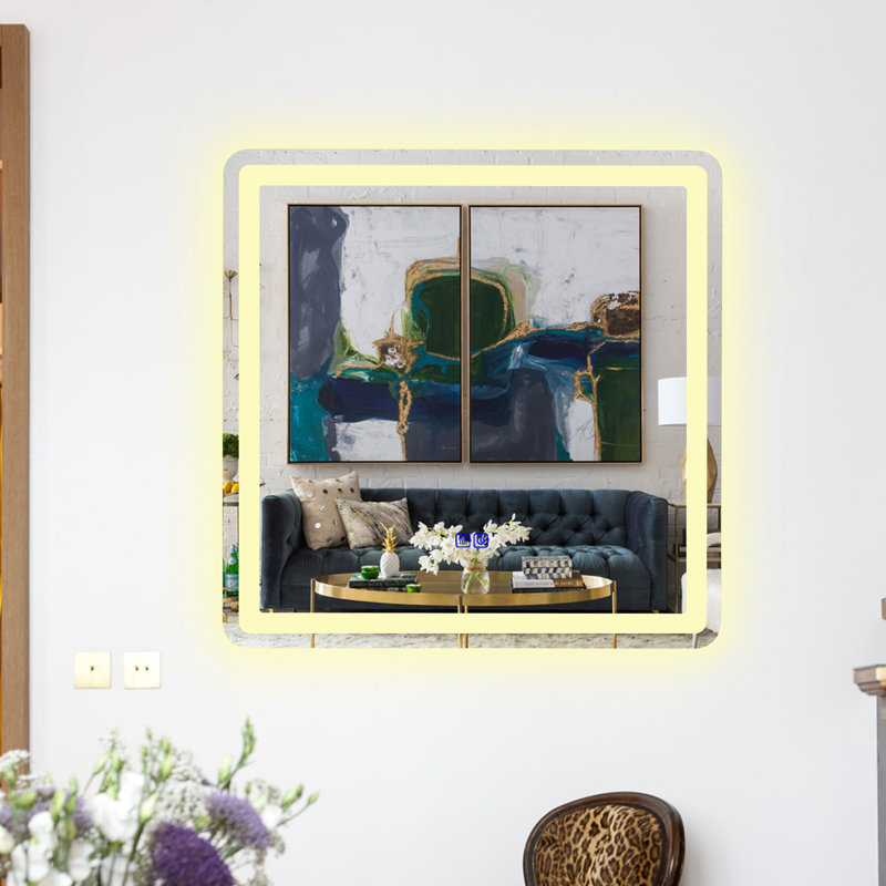 Miroir de salle de bain Lapp, 24,02 po x 24,02 po