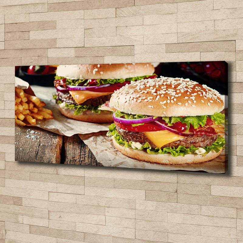 Hamburgers - Wrapped Canvas Print