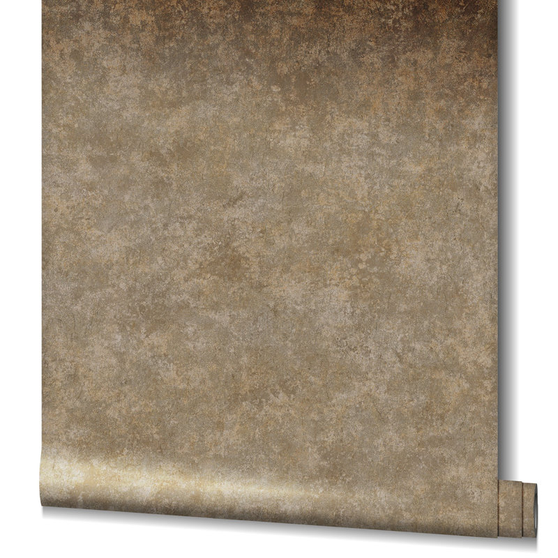Evelina 10.05m x 70cm Textured Wallpaper Roll, Gold