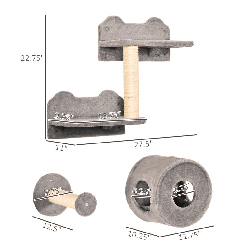 Tablettes murales polyvalentes pour chat 5 pièces