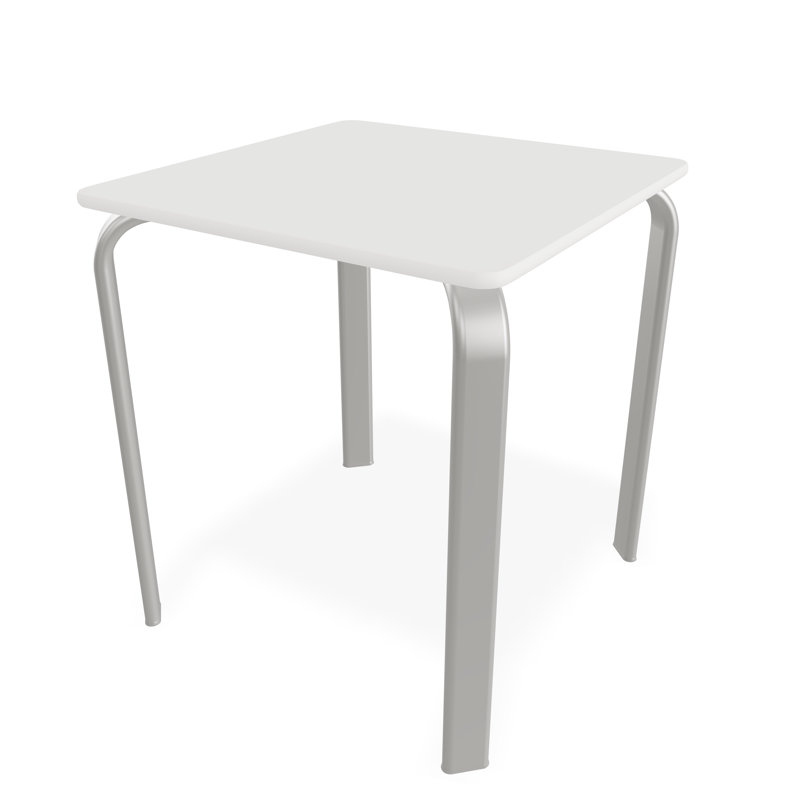 18" Square Marine Grade Polymer Top Outdoor End Table, Snow