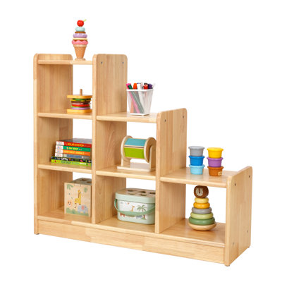 Rubber Wood 6 Cube Storage Organizer