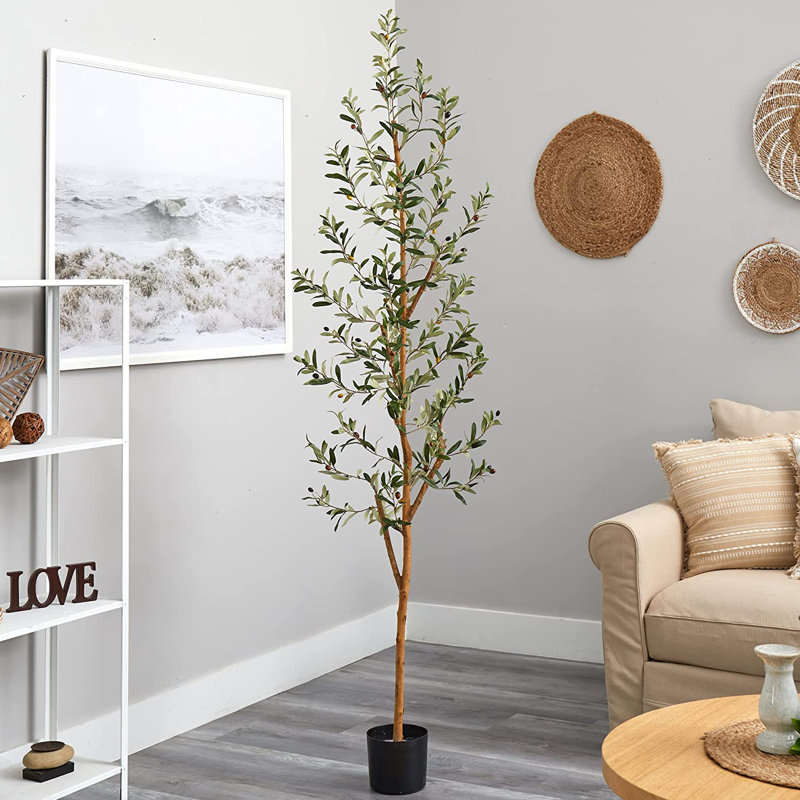 82'' Faux Olive Tree Tree in Planter