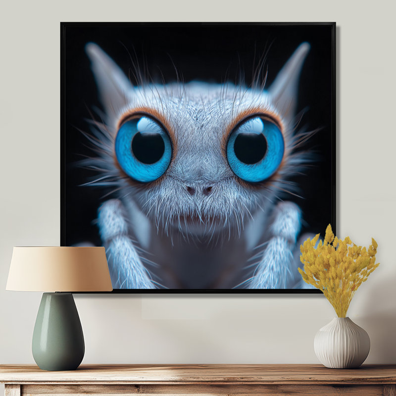 Macro, gros plan d'une créature araignée mignonne - insectes et insectes, impression d'art mural, H 16 po x l 16 po