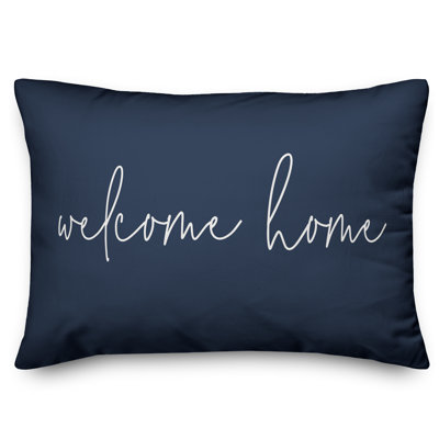 Textual Outdoor Throw Pillow